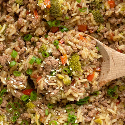 One Pot Teriyaki Beef &amp; Rice