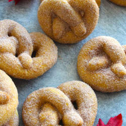 Cinnamon Sugar Pumpkin Pretzels