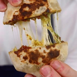 Pesto Sun-dried Tomato And Mozzarella Stuffed Flatbreads