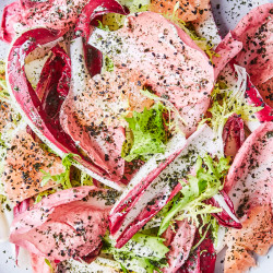 Chicory Salad With Grapefruit And Miso Ranch Dressing