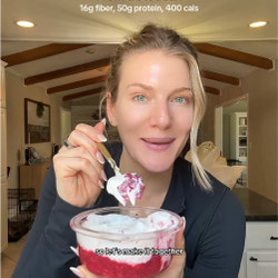 High Fiber, High Protein Chia Seed Raspberry Jam Yogurt Bowl