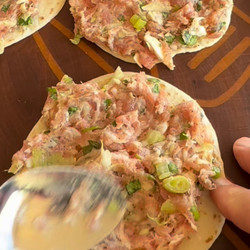 Smashed Dumpling Tacos