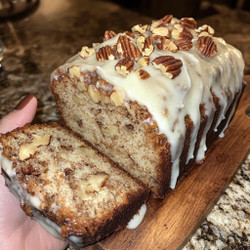 Butter Pecan Cake Loaf with Cream Cheese Icing! 🍰✨