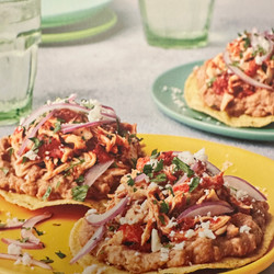 Cheater Chicken Tinga Tostadas