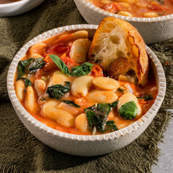 Tomato Basil Butter Beans