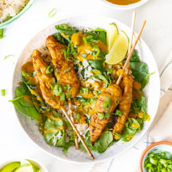 Vegan Chicken Satay Bowls
