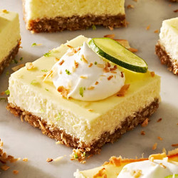 Coconut Key Lime Cheesecake Bars
