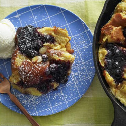Sunny's Blueberry Campfire Bread Pudding