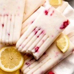 Bbq Desserts: Creamy Lemon Raspberry Popsicles