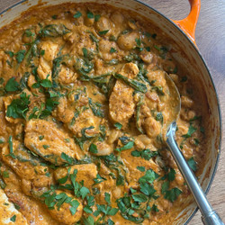 Creamy Tuscan Chicken With Butter Beans