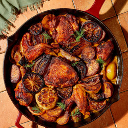 Asha's Lemony Saffron Chicken &amp; Potatoes