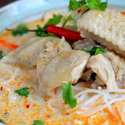 Thai Coconut Chicken Noodle Soup
