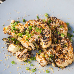 Miso And Sesame Glazed Cauliflower Steak
