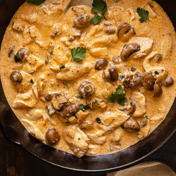 Creamy Chicken Stroganoff With Mushrooms