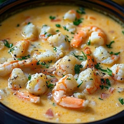 Creamy Crab And Shrimp Seafood Bisque
