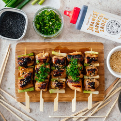 Yakitori Chicken Skewers With Sweet Honey Barbecue Sauce