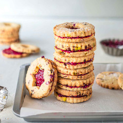 Vegan Christmas Cookies With Pistachios And Cranberries