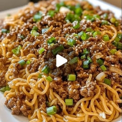 Mongolian Ground Beef Noodles
