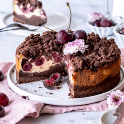 Schoko Kirsch Käsekuchen Mit Streuseln