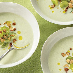 Cucumber White Gazpacho With Grapes &amp; Almonds