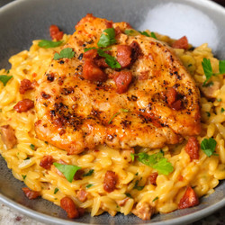 Creamy Chicken &amp; Chorizo Orzo