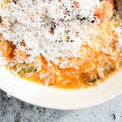 Good Soup With A Layer Of Parm On Top