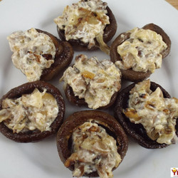 Sour Cream And Cheddar Stuffed Mushrooms