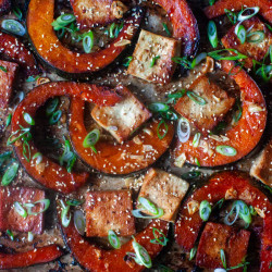 Roasted Squash And Tofu With Ginger
