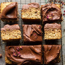 Easiest Coconut Banana Cake With Fudgy Chocolate Frosting
