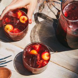 Grilled Stone Fruit Red Wine Sangria