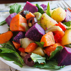 Nava's Three Potato Salad With Arugula
