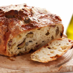 No-knead Olive And Cheese Loaf