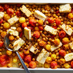 Sheet-pan Feta With Chickpeas And Tomatoes