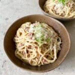 Spaghetti Carbonara Med Fløde