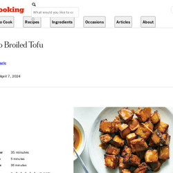 Miso Broiled Tofu