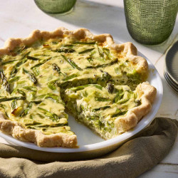 Asparagus, Leek, And Gruyere Quiche