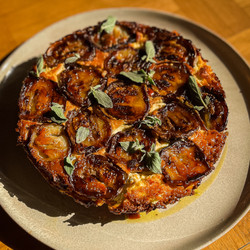 Saganaki Tarte Tatin With Eggplants