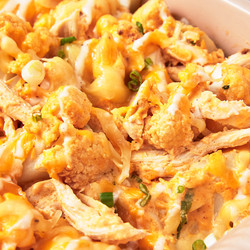 Buffalo Cauliflower Chicken Casserole