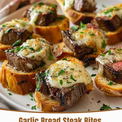 Garlic Butter Steak Bites with Garlic Bread
