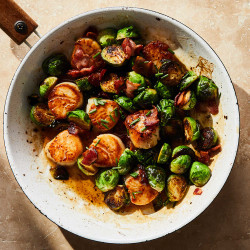 Seared Scallops With Brussels Sprouts