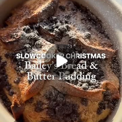 Slowcooker Bailey's Bread &amp; Butter Pudding