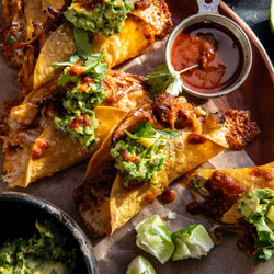 Crispy Carnitas Tacos With Roasted Jalapeño Lime Avocado