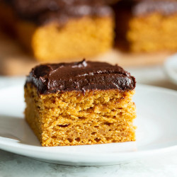 Vegan Pumpkin Cake With Chocolate Pumpkin Ganache