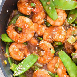 📋healthy Shrimp Stir-fry With Snow Peas