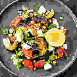 Aubergine, Feta &amp; Chickpea Salad