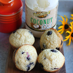 Blueberry Muffins Made With Coconut Oil