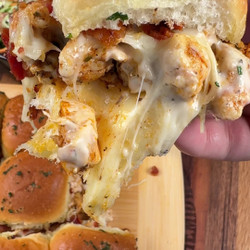 Cheesy Chicken Alfredo Sliders