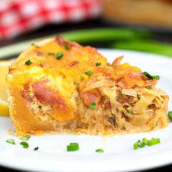 Bacon Cabbage Quiche