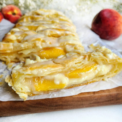 Peaches And Cream Cheese Strudel