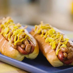 Sweet &amp; Smoky Baked Bean Dog